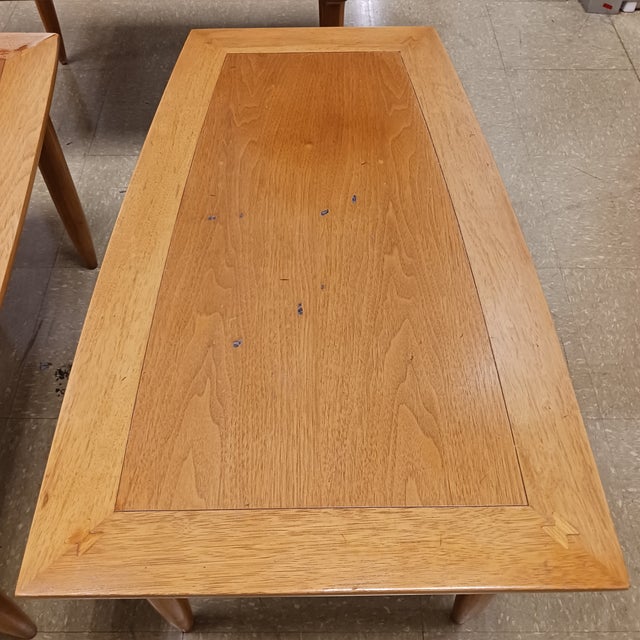 Mid-Century Modern 1960s Mid-Century Tomlinson "Sophisticate" Pecan & Butternut End Tables - 3 Pieces For Sale - Image 3 of 18