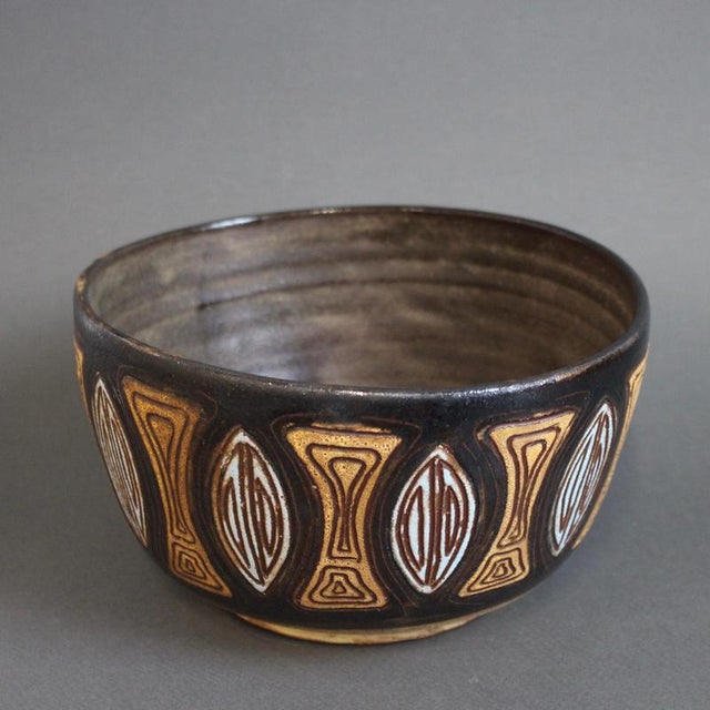 1960s Vintage French Ceramic Bowl by Alexandre Kostanda, 1960s For Sale - Image 5 of 11