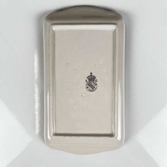 Reverbère Butter Dish in Earthenware from KG Lunéville, 1980s For Sale - Image 3 of 7
