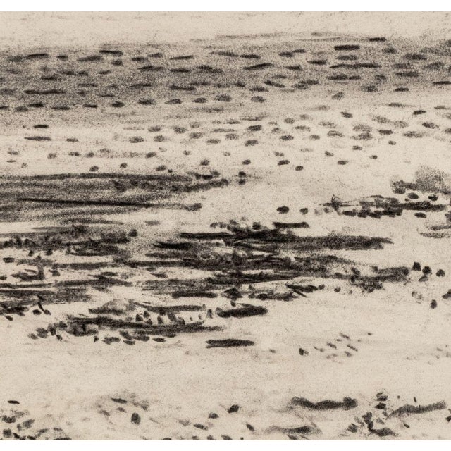 Manfred Schwartz (American, b. Poland, 1909-1970), Beach Seascape, Charcoal on Paper, with the artist's signature stamped...
