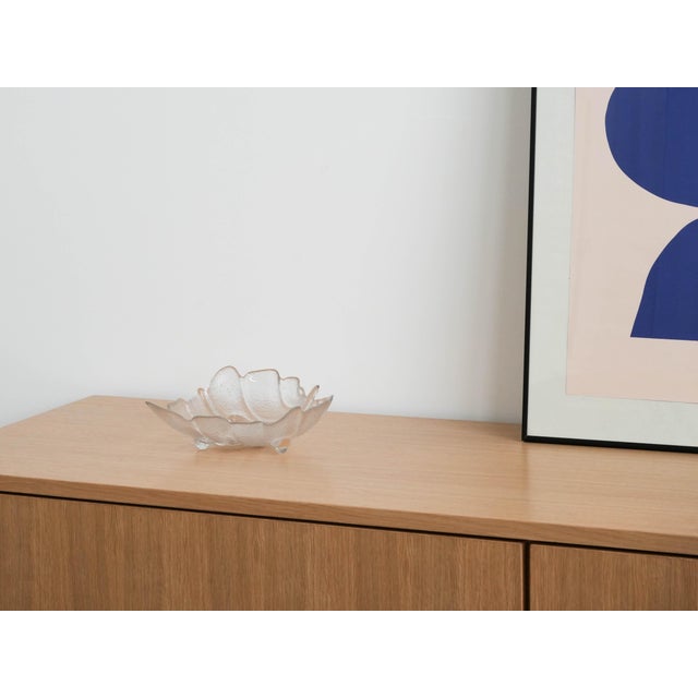 Glass Vintage Danish Glass Leaf Bowl, 1970s For Sale - Image 7 of 8