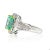 Art Deco-inspired Colombian Emerald ring of 3.58 carats. Gold carat stamped on the inside of the ring setting. Emerald is...