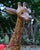 Rare French Diminutive Carousel Giraffe 47" high, 33" long, 10" wide circa 1930 With wonderfully carved head, tail and...