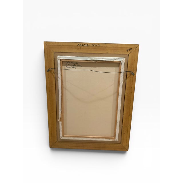 Large Cubist Portrait Oil Painting by Carlos Comesañas, 20th Century For Sale In Boston - Image 6 of 14