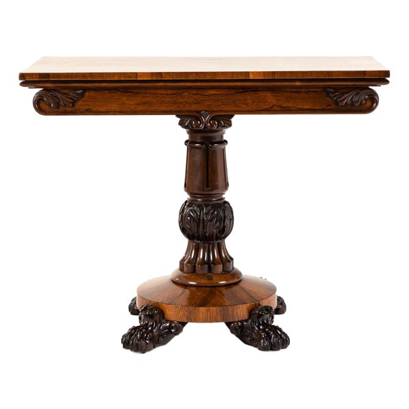 Regency Fold Over Tea Table For Sale
