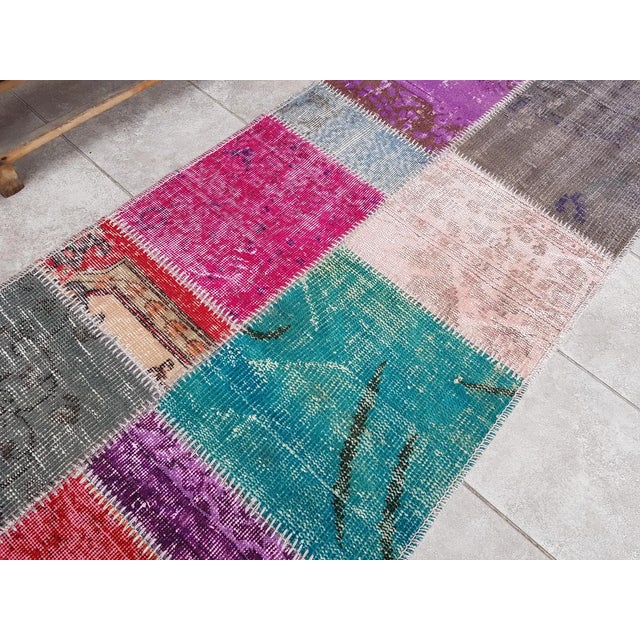 Saloon Vintage Oushak Wool Rug For Sale - Image 4 of 10