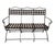 Black Antique Riveted Wrought Iron Garden Bench, France, 1920s For Sale - Image 8 of 8