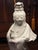 White Vintage Blanc De Chine Style Porcelain Guanyin Figural Table Lamp With Brass Base For Sale - Image 8 of 15