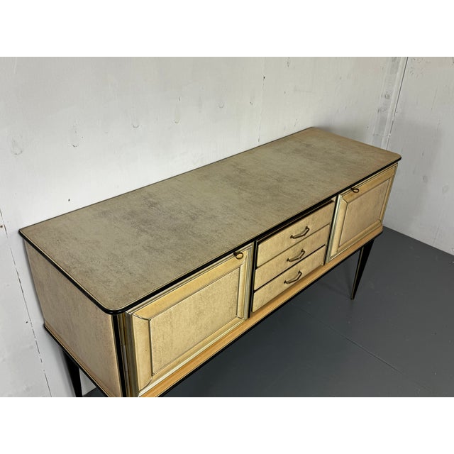 Wood Italian Hollywood Regency Sideboard by Umberto Mascagni, 1950s For Sale - Image 7 of 10