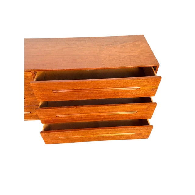 Mid Century Modern Teak 6-Drawer Dresser by Westnofa of Sweden, Attributed For Sale - Image 6 of 16