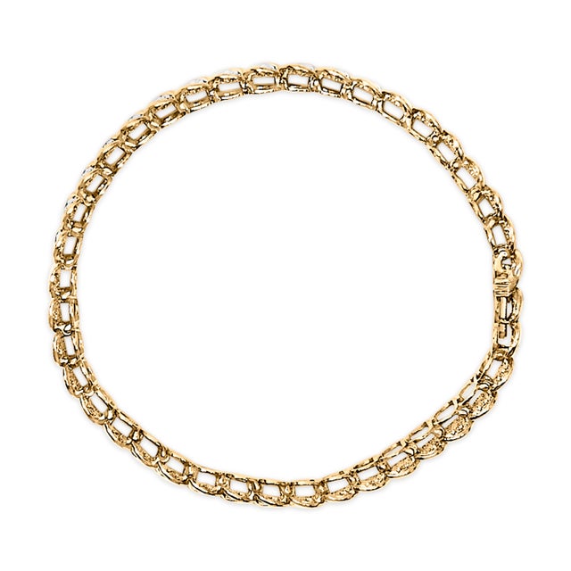 Haus of Brilliance 10K Yellow Gold 4.0 Cttw Diamond S-Link Bracelet For Sale - Image 4 of 5