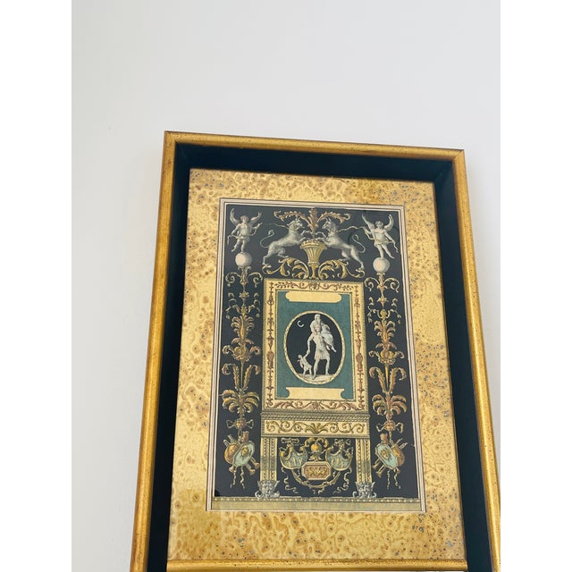 Italian Vintage Eglomise Italian Hallway Mirror For Sale - Image 3 of 4