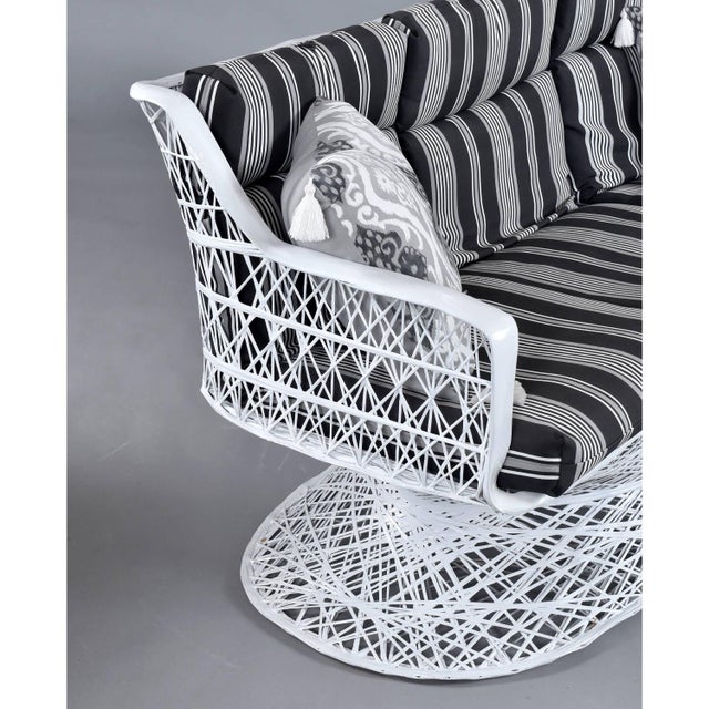 Restored Russell Woodard Spun Fiberglass Vintage Outdoor Sofa For Sale - Image 10 of 14