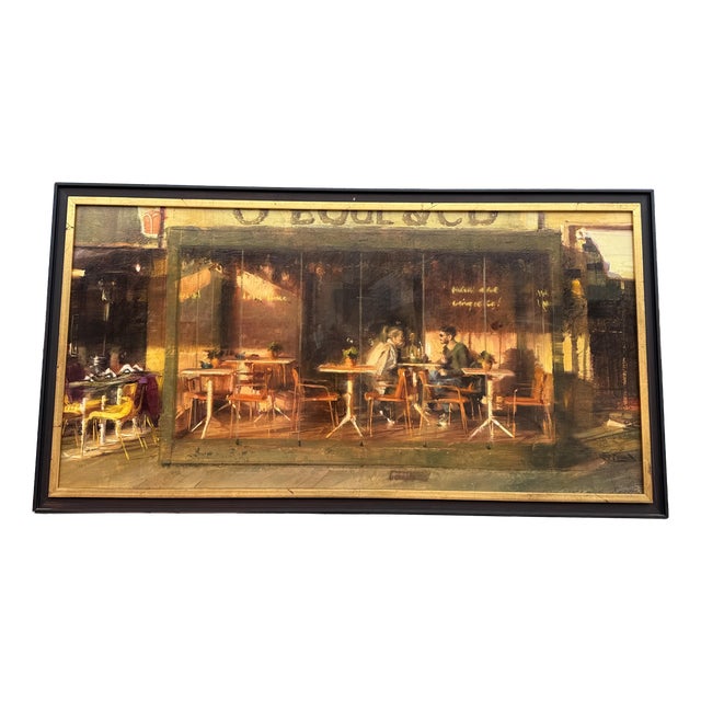 Simón Pasini, Break in Caffé Milano, 2014, Oil on Canvas For Sale