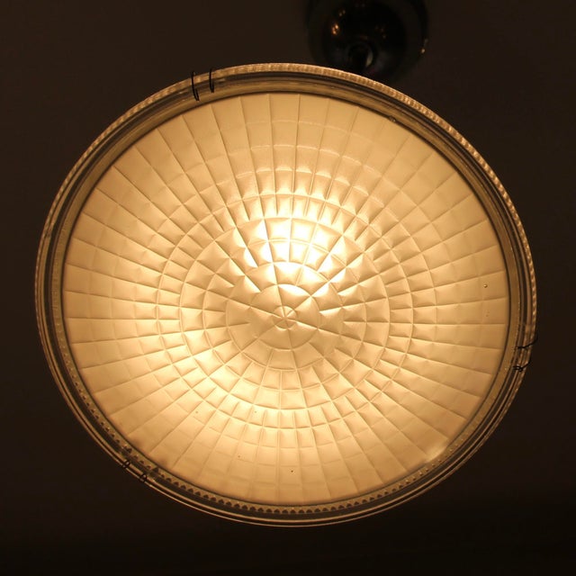 Industrial French Industrial Pendant Lamp from Holophane, 1940s For Sale - Image 3 of 13