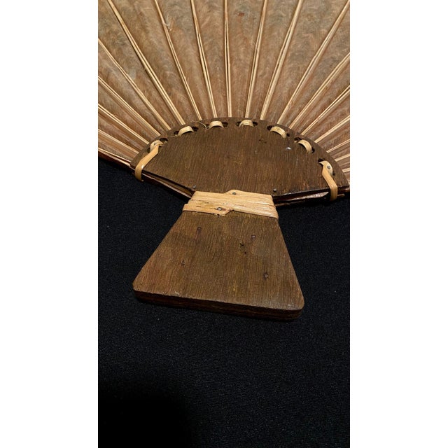 Large Pair Vintage Chinese Dragon Wall Fans 37"l X 23"h - Set of 2 Hand Painted Bamboo Fan | Oriental Decor For Sale - Image 17 of 17