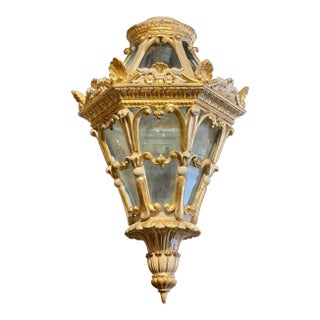 19th Century Italian Carved and Giltwood Lantern For Sale