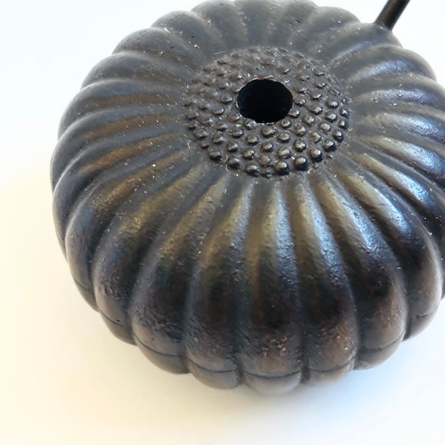 Mid 20th Century Vintage Japanese Cast Iron Gourd Suiteki Water Dropper For Sale - Image 5 of 8