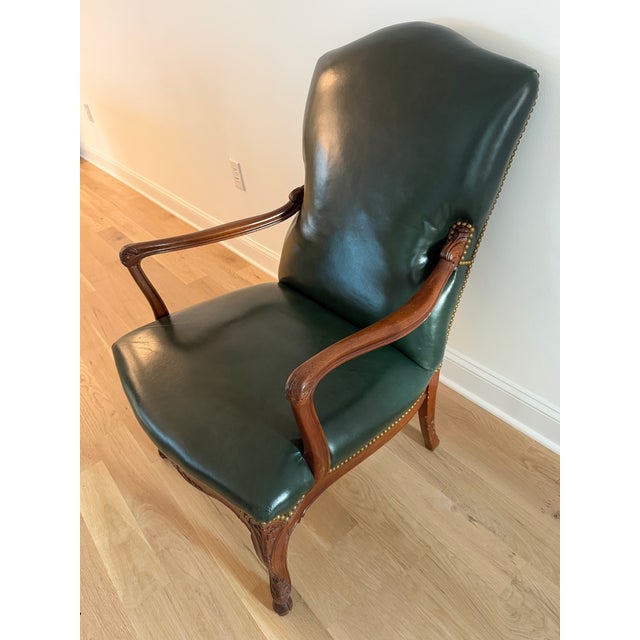 Wood Mid 19th Century High-Quality Mahogany Louis XV Rococo Revival Single Upholstered Chair For Sale - Image 7 of 15