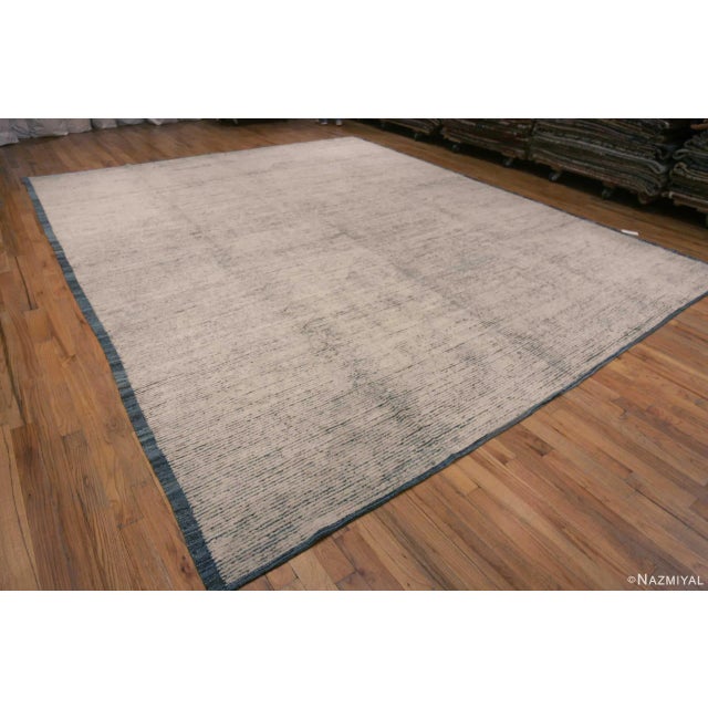 Decorative and Versatile Large Size Modern Solid Abstract Design Cream Color Wool Pile Area Rug, Country Of Origin:...