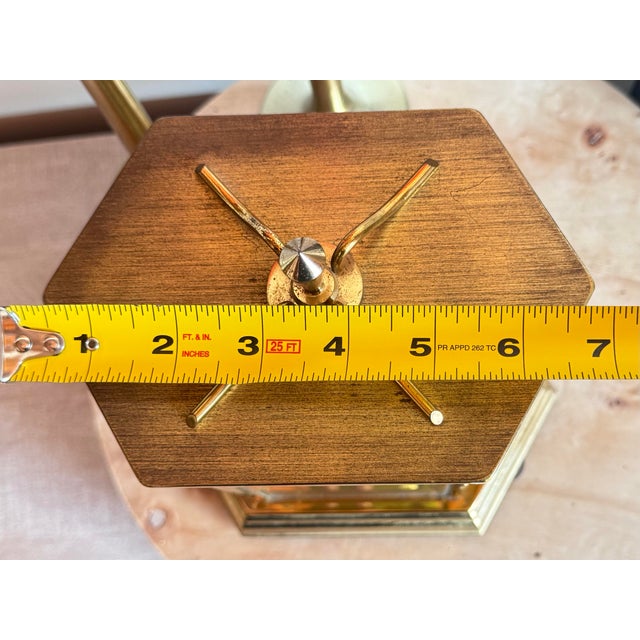 Metal Vintage Kieninger & Obergfell Kundo Brass Hexagonal Anniversary Clock For Sale - Image 7 of 12