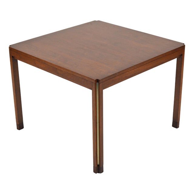 Edward Wormley Side Table with Metal Detail by Dunbar For Sale