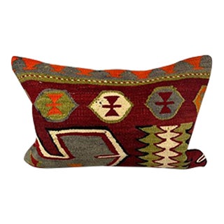 16 x 24 Kilim Pillow Turkish Cushion Golden Gate Comfort Pillow Cushion Cover For Sale