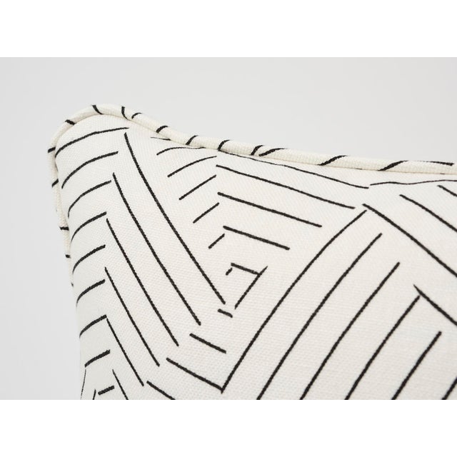 2010s Schumacher Pillow in Deconstructed Stripe Double-Sided Print For Sale - Image 5 of 8