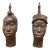 Benin Heads Lost-Wax Casting, 1950, Bronze, Set of 2 For Sale