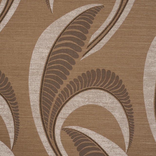 Contemporary SAMPLE - Schumacher Banana Leaf Sisal Wallpaper In Mocha For Sale - Image 3 of 4