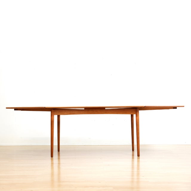 Large Mid 20th Century Teak Extending Dining Table by Georg Petersens Møbelfabrik For Sale - Image 10 of 12