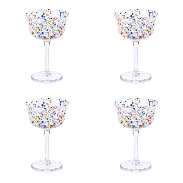 Spritz Confetti Cocktail Glasses, Set of 4 For Sale