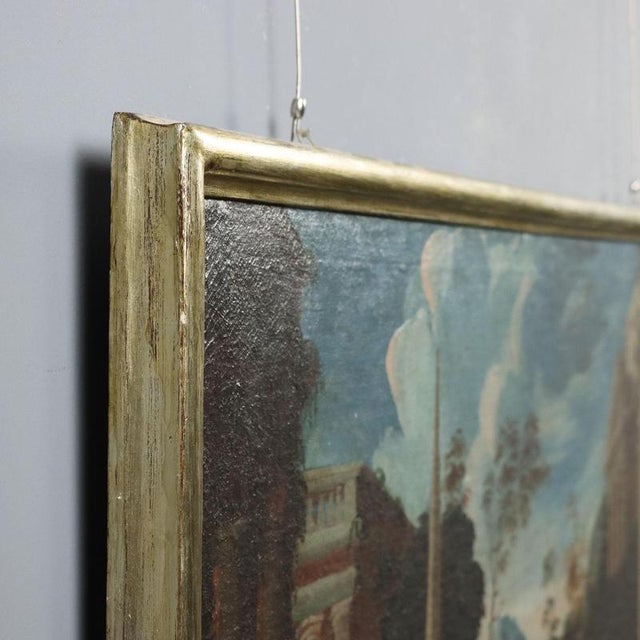 Landscape with Architecture and Figures, Oil on Canvas For Sale - Image 11 of 13