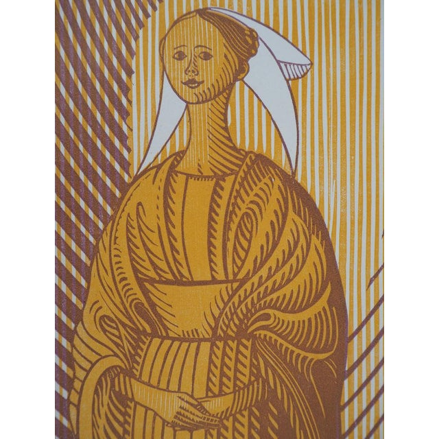 René Quillivic, The Bride of the Icelandic Fisherman, 1927, Original Woodcut For Sale - Image 6 of 7