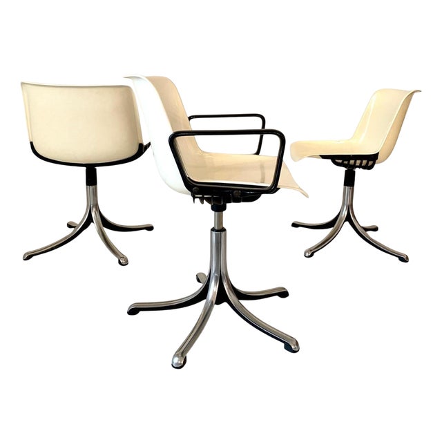 Vintage Modus Office Desk Chairs by Osvaldo Borsani for Tecno, 1960, Set of 3 For Sale