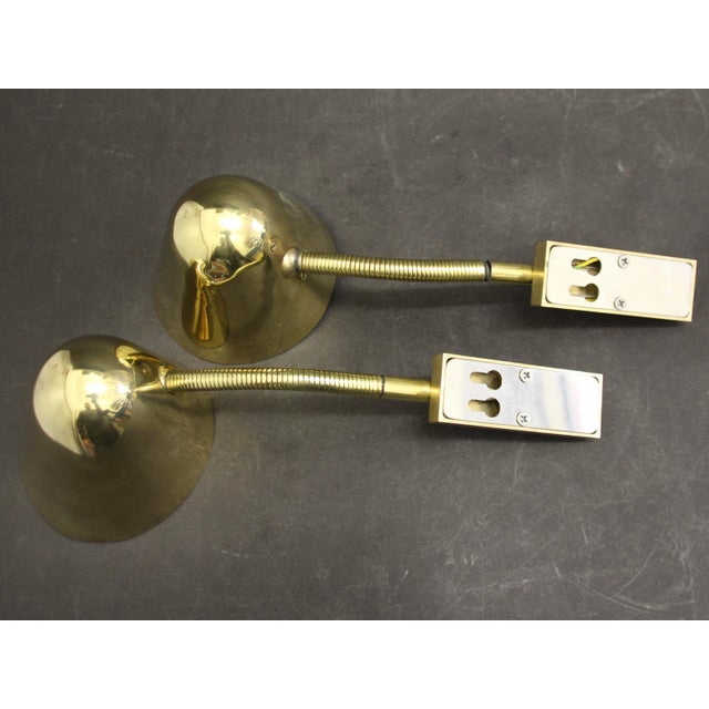 Mid-Century Adjustable Wall Lamps in Brass by Jacques Biny for Luminalité, 1950s, Set of 2 For Sale - Image 14 of 18