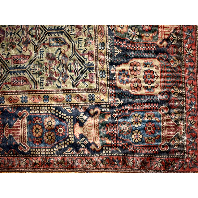 Late 19th Century Handmade Antique Persian Farahan Rug 4.3' X 6.4' (131cm X 195cm) 1860s For Sale - Image 5 of 5