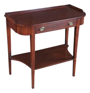 Mid 20th Century Mersman English Regency Style Mahogany Inlaid Console Entry Table