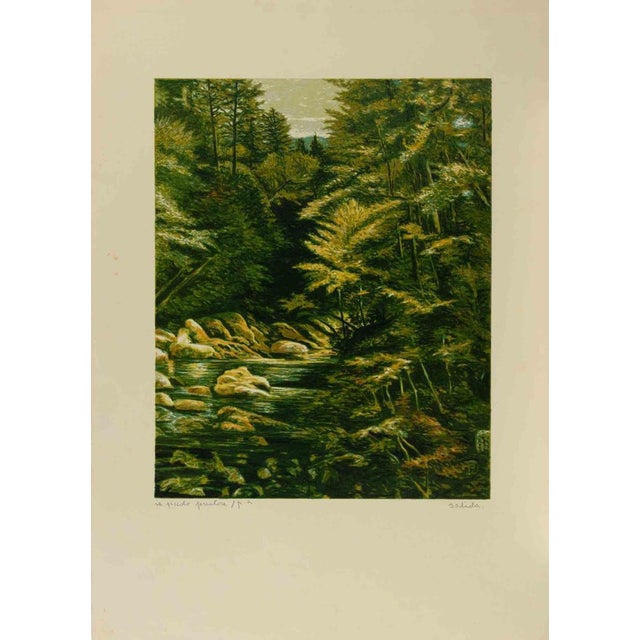 Lithograph on paper. Hand signed. Artist proof. Very good condition. This piece is attributed to the mentioned...