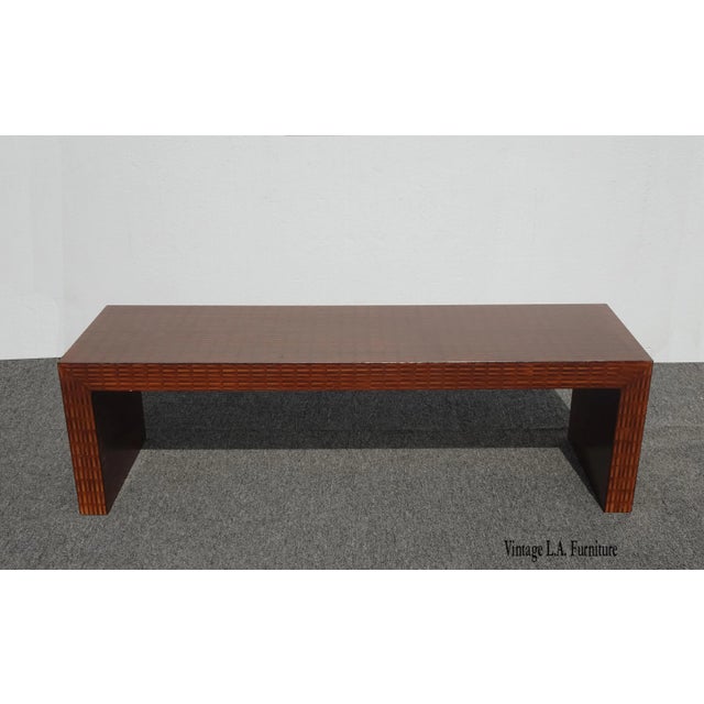 Vintage Mid Century Modern Baker Brown Bench ~ Barbara Barry Collection For Sale - Image 13 of 13