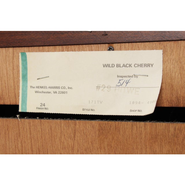 Henkel Harris Cherry Tv Armoire Cabinet For Sale - Image 15 of 15