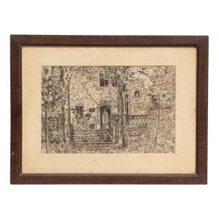 J. Casas, Composition, 1960, Drawing, Framed For Sale