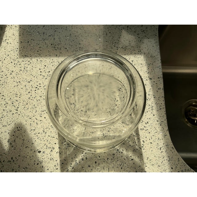Vintage Monogram "M" Glass Bowl For Sale - Image 4 of 4