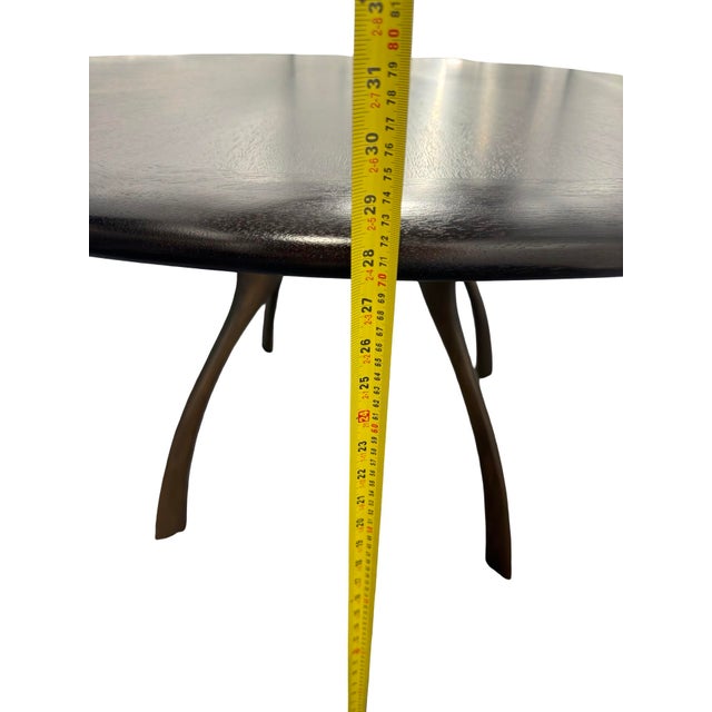 Custom Sculptural Solid Wood Round Dining Table | Manifesto Design Group For Sale - Image 9 of 11