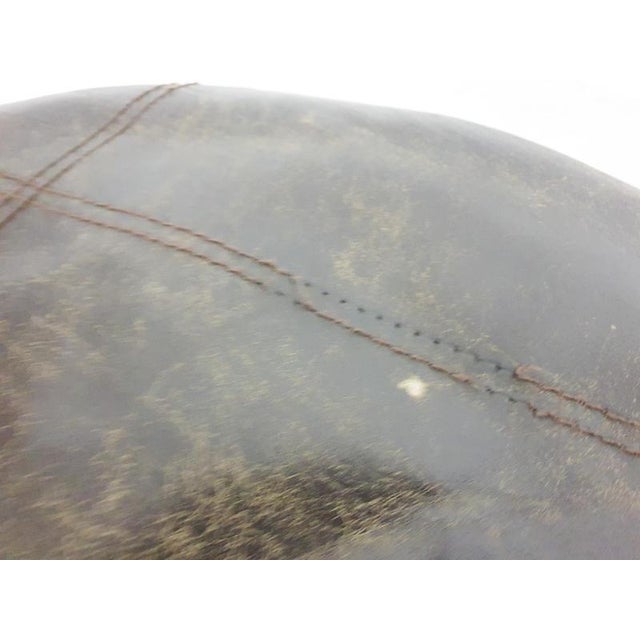 Dark Brown Leather Ottoman, Netherlands, 1960s For Sale - Image 4 of 5