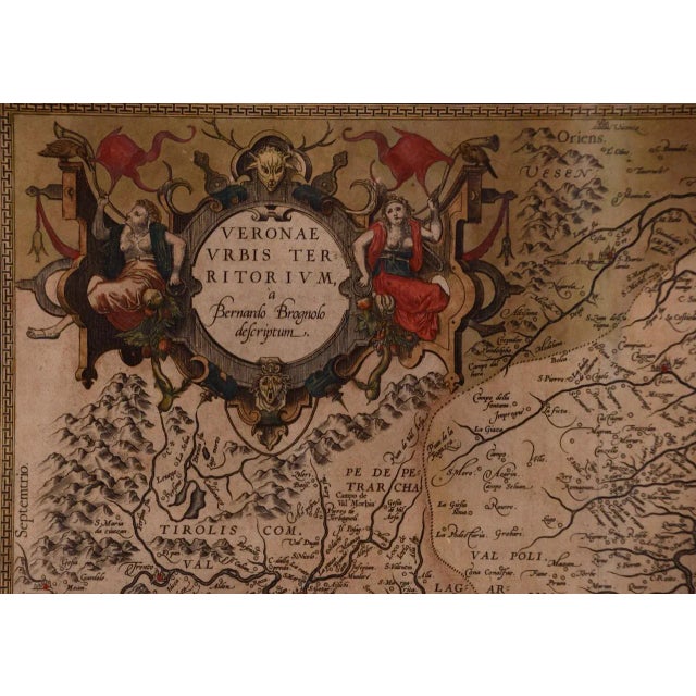 Paper Northern Italy: A 16th Century Hand-Colored Map by Abraham Ortelius, 1584 For Sale - Image 7 of 12