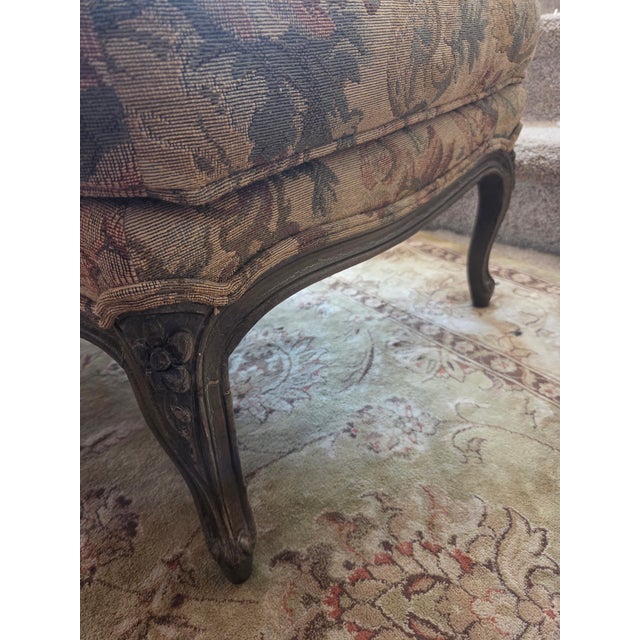 Vintage Henredon Louis XV Bergere Chair & Ottoman For Sale - Image 9 of 18