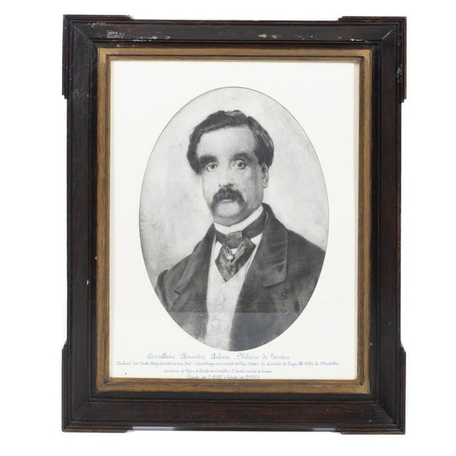 Councillor Alexandre Antonio Ribeiro De Lemos, 19th Century, Pencil Drawing on Paper For Sale - Image 6 of 6