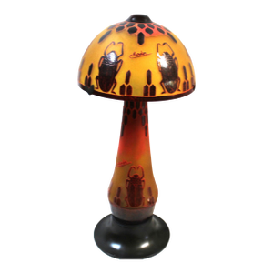 1990s Mid Century Modern Art Glass Table Lamp