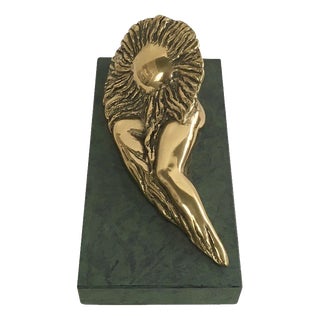 Italian Bronze Abstract Sculpture by Patrizia Guerresi, 1986 For Sale